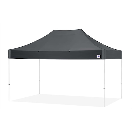 E-Z Up TAA Compliant Eclipse Shelter, 10' W x 15' L, White Steel Frame, Steel Gray Vented Top EC3STL15KFWHTVMCSG